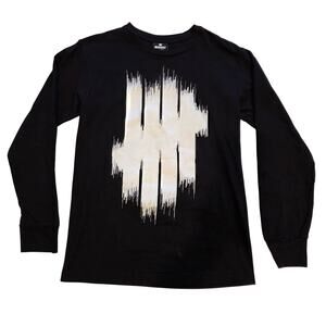 Undefeated Black Long Sleeve Graphic T-Shirt Mens Medium Streetwear